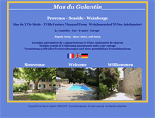 Tablet Screenshot of mas-du-galantin.com